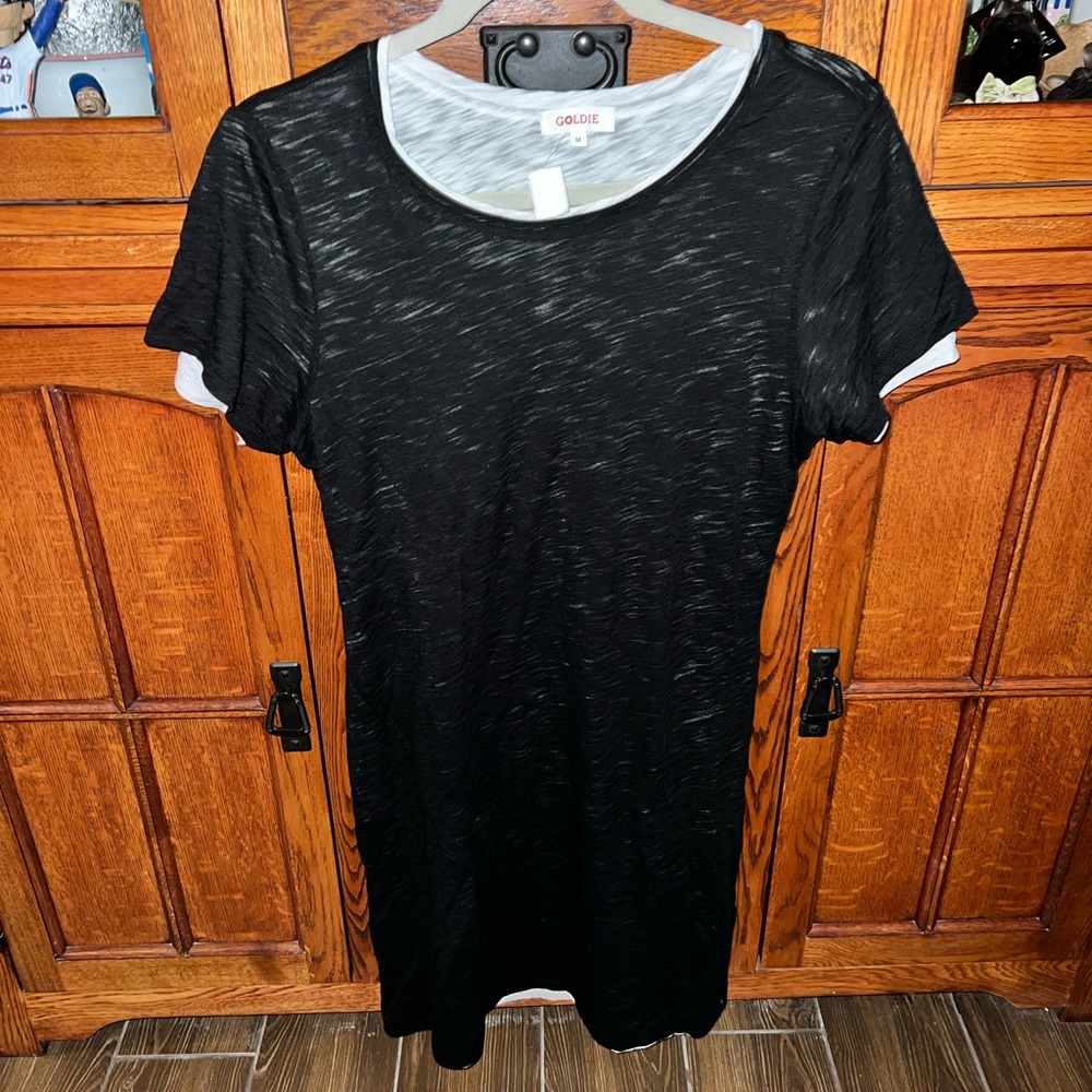 Goldie Double Layer Black and White Dress M